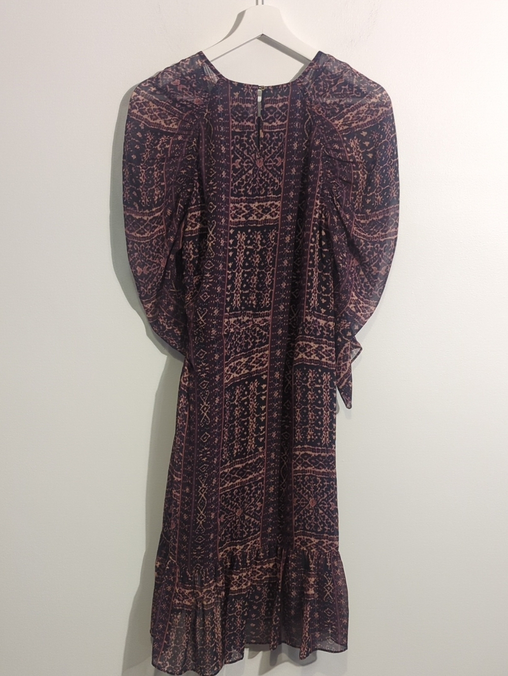 ULLA JOHNSON silk chiffon mini dress mini dress - size 8 - Picture 8 of 11
